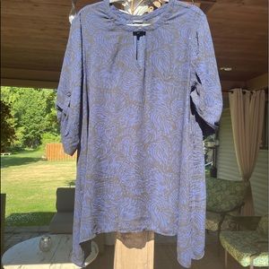 Torrid Black and Blue Blouse 2X